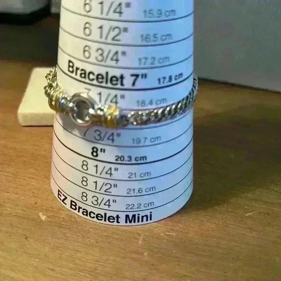 Monet Silver and Gold tone Bracelet with clasp - Picture 5 of 5